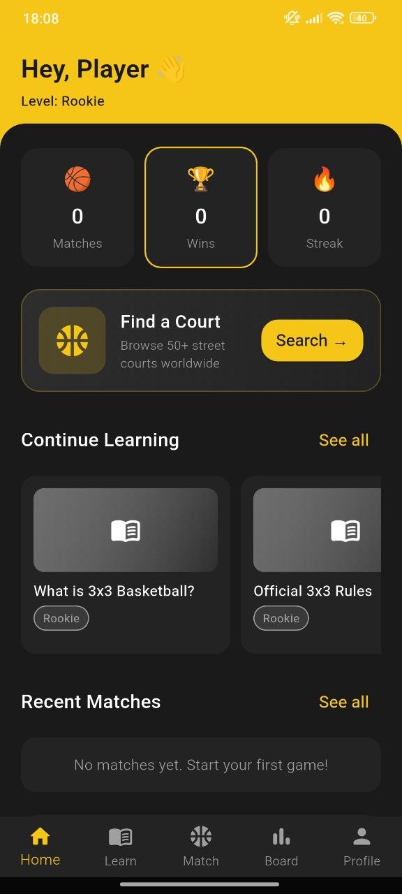 Find a court screen
